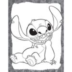 Obrázok z 100 samolepiek s maľovankovými listami Lilo & Stitch