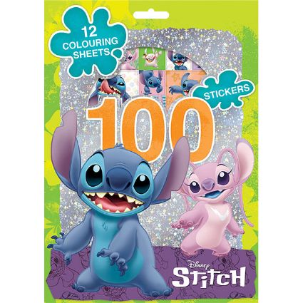 Obrázok z 100 samolepiek s maľovankovými listami Lilo & Stitch